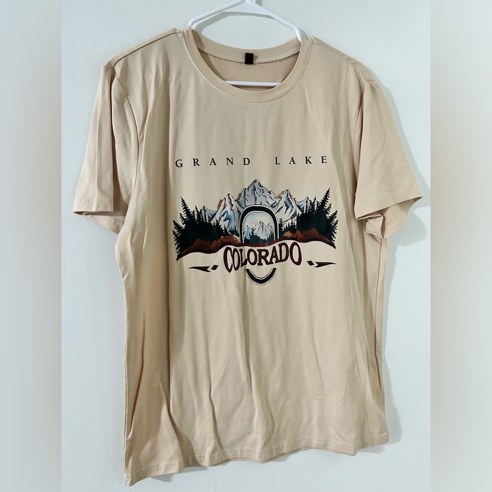 Grand Lake Colorado Beige T-Shirt